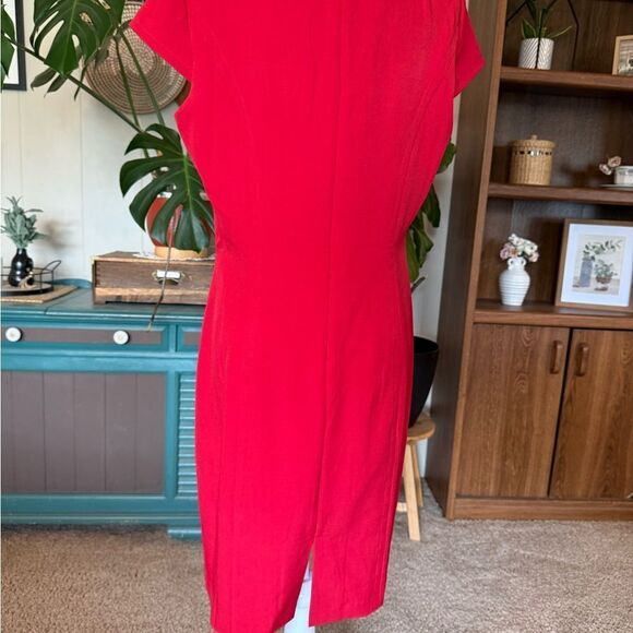 Liz Claiborne Vibrant Red Midi Dress - Picture 7 of 10